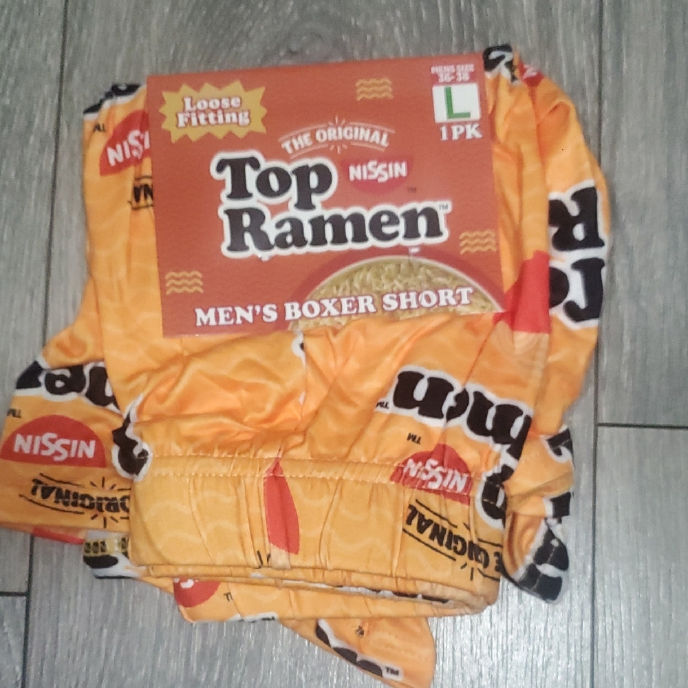 Nissin Top Ramen Men's Yellow Patterned Boxer Shorts